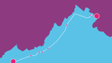 Mapa ng ruta ng Highlands Rhythm