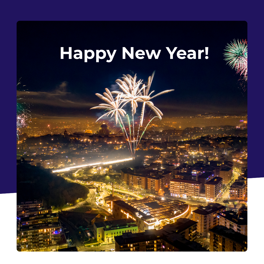 Maligayang Bagong Taon larawan na may mga paputok