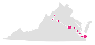 Mapa ng Kasalukuyang Tidewater